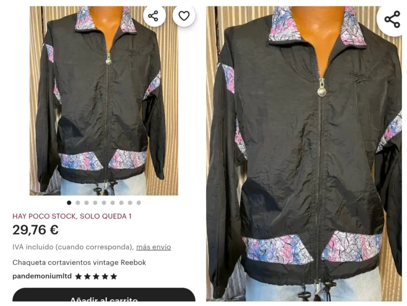 Chaqueta cortavientos Reebok vintage - 1