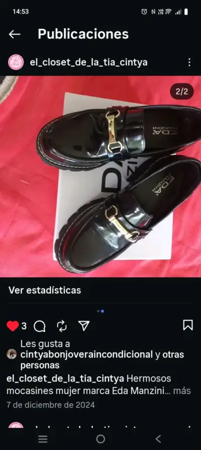 Mocasines negros Eda Manzini mujer - miniatura 1
