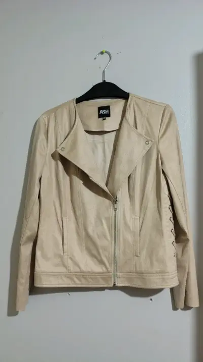 Chaqueta beige estilo moto ash 40/M - miniatura 1