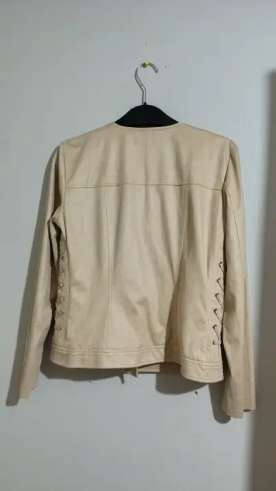 Chaqueta beige estilo moto ash 40/M - miniatura 2