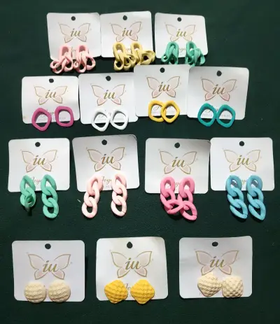 Aros Full tendencia plateados y colores - miniatura 1