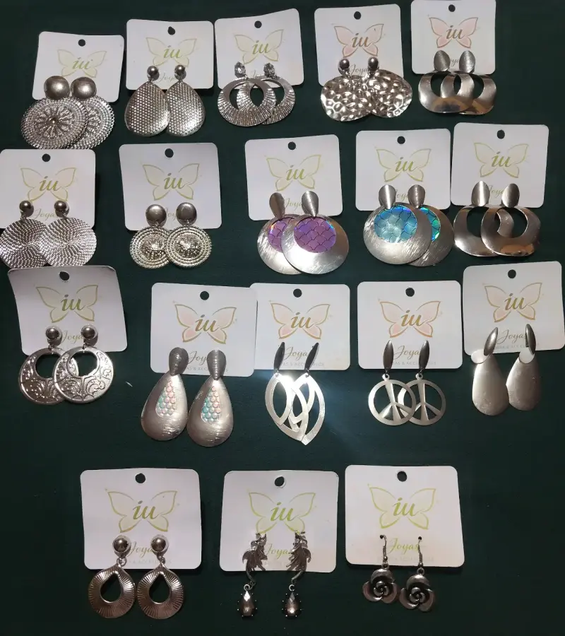 Aros Full tendencia plateados y colores - 5