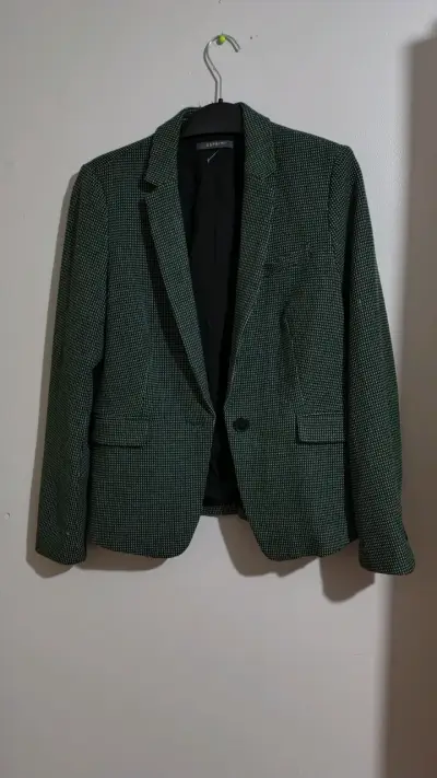 Blazer verde de cuadros Esprit talla M - miniatura 1