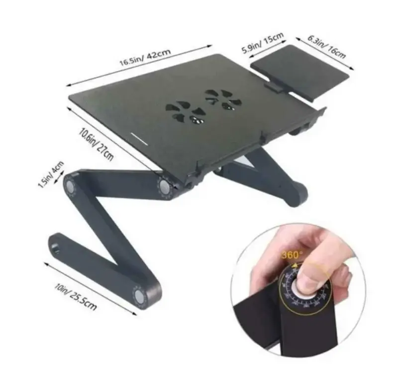 Mesa ajustable para laptop con ventilador - 5