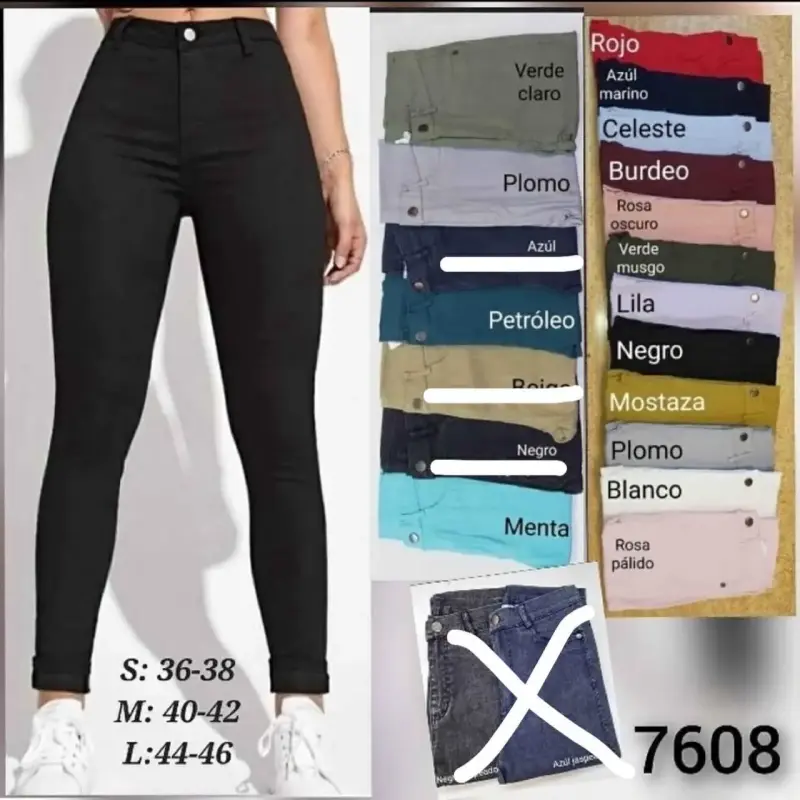Jeans pitillo  mujer - 1