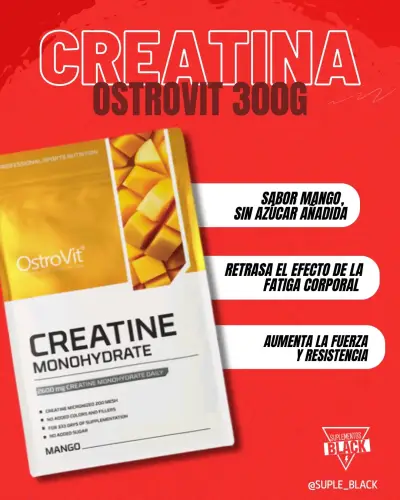 Creatina OstroVit 300g Sabor Mango - miniatura 1