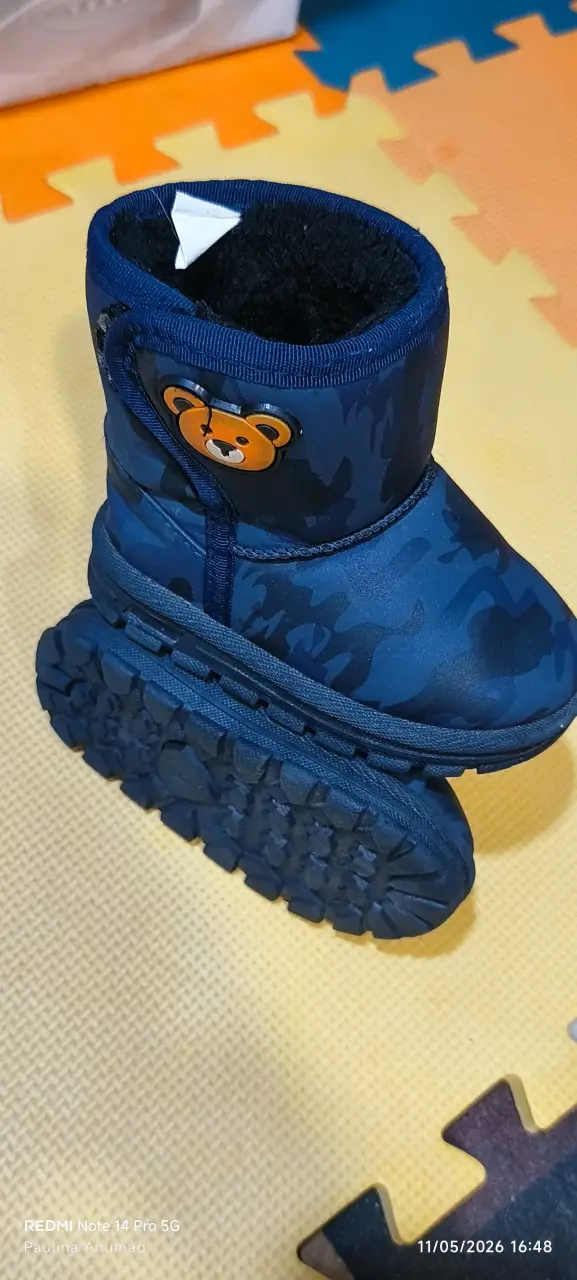 Botas de nieve infantiles azules