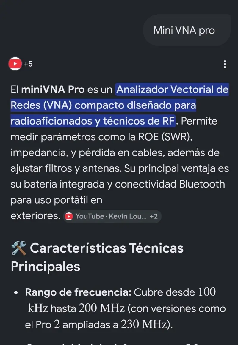 Analizador de antena miniVNA Pro - 2