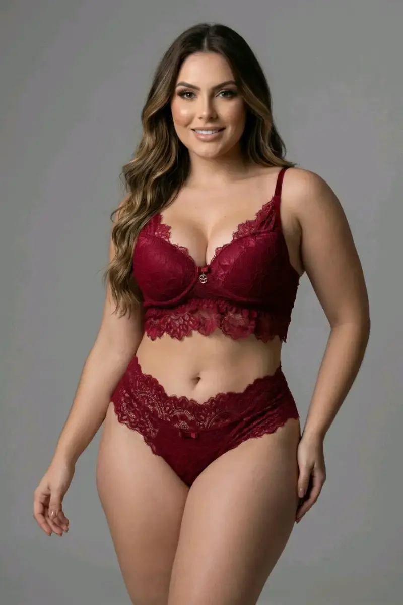 Conjunto de lencería y pijama de encaje del Brasil - 6