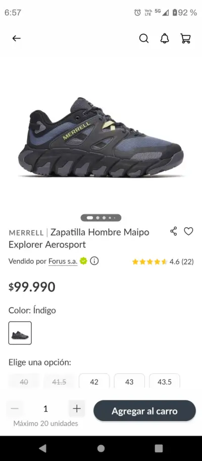 Zapatillas Merrell Maipo hombre índigo - miniatura 1