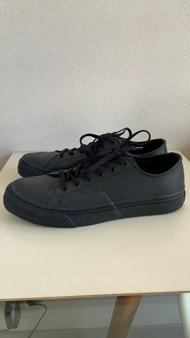 Zapatillas negras de cuero Tommy Hilfiguer 41 - 4