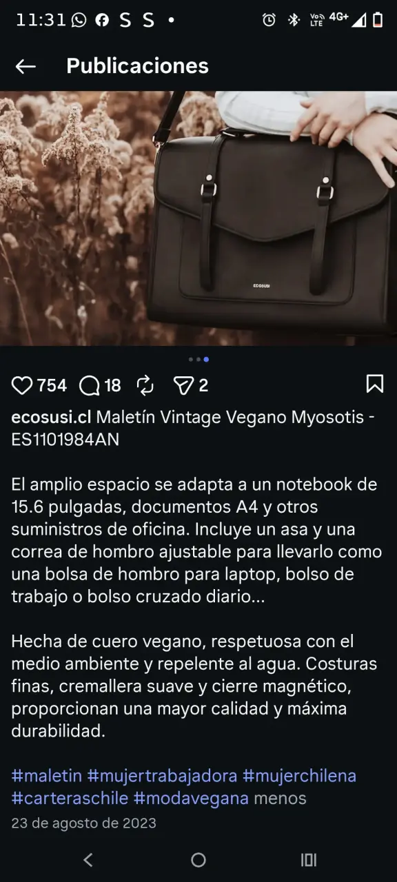 Maletín negro vegano Ecosusi - 2