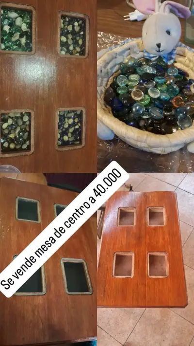 Mesa de centro con vidrio - miniatura 1