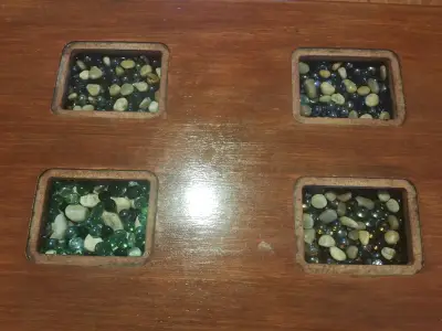 Mesa de centro con vidrio - miniatura 2