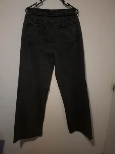 Jeans negros rectos mujer - miniatura 2