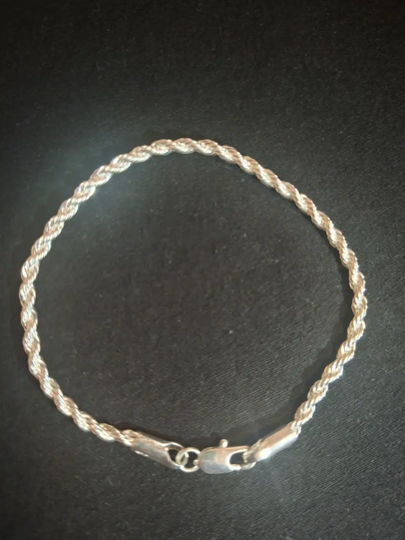 Pulsera de cadena de plata - 6