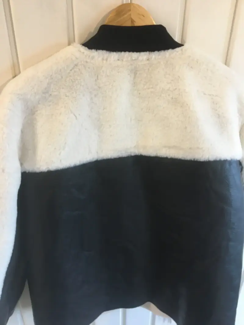 Chaqueta con detalles de piel - 5