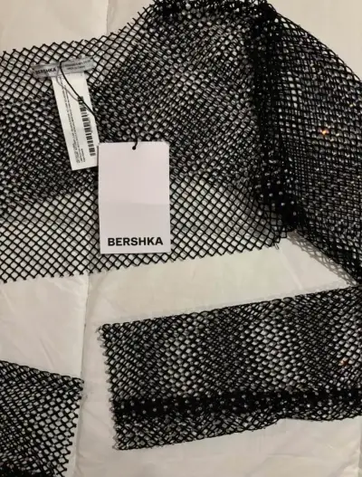Top de malla negra Bershka - miniatura 1