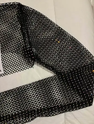 Top de malla negra Bershka - miniatura 3