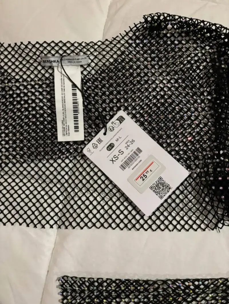 Top de malla negra Bershka - 4