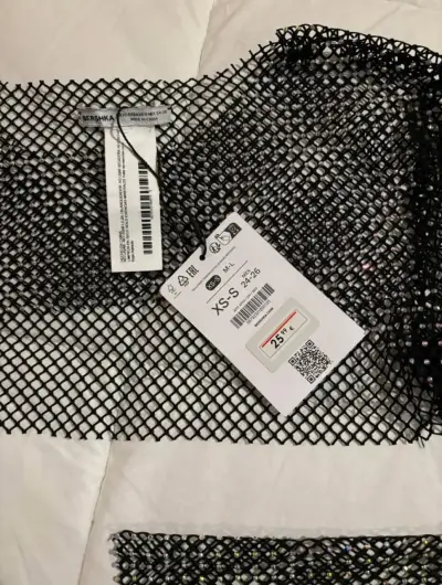 Top de malla negra Bershka - miniatura 4