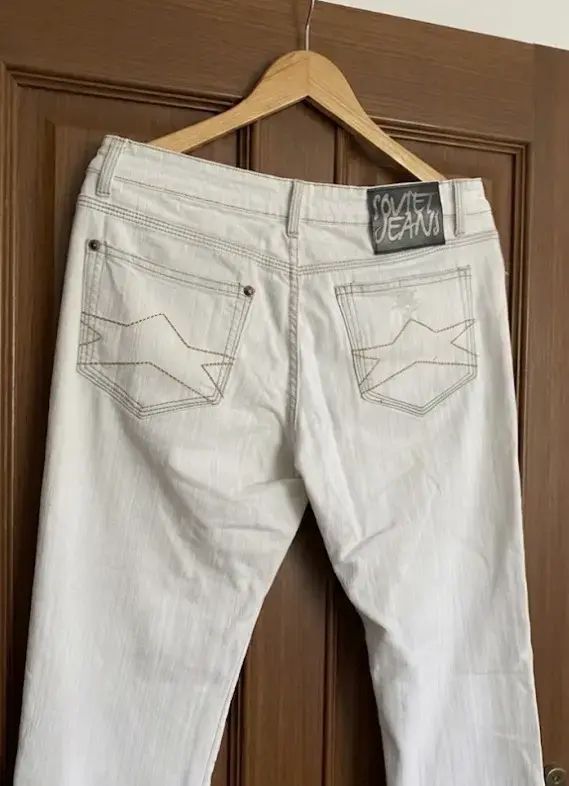 Jeans blancos desgastados mujer - 2