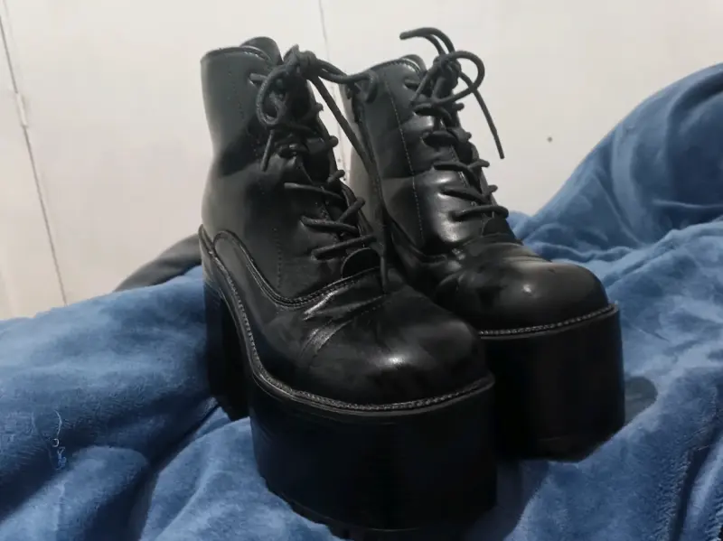 Botines negros de plataforma - 3