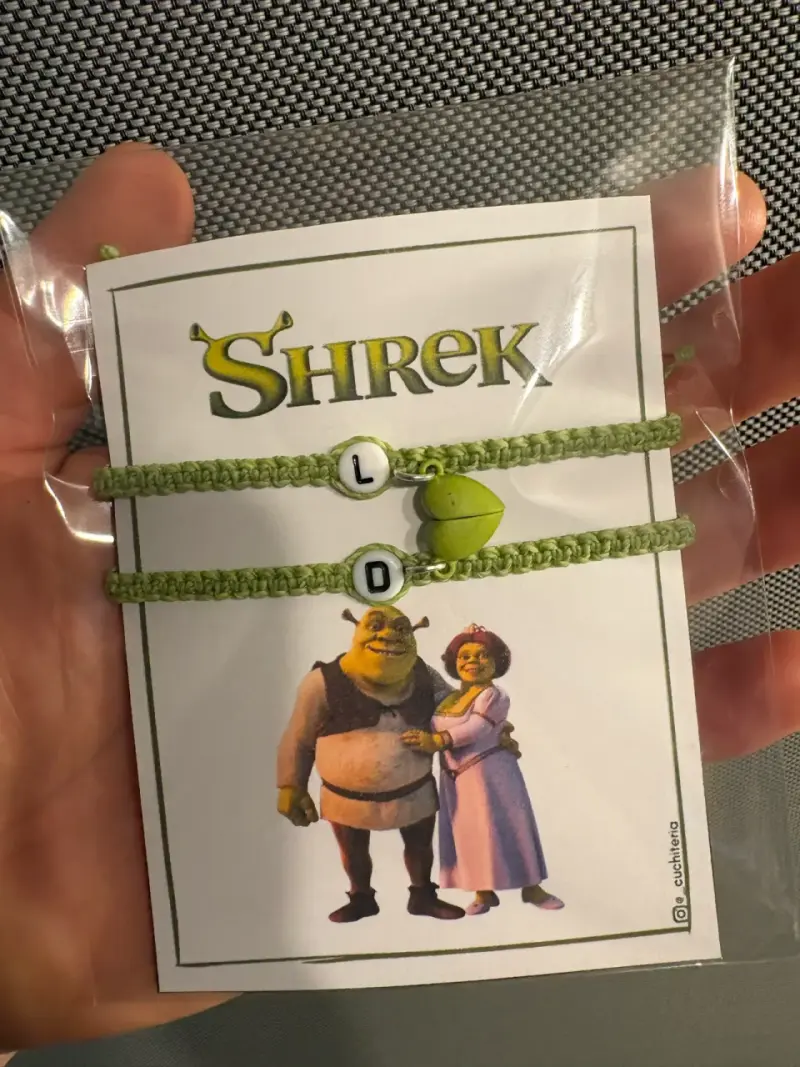 Pulseras Shrek tejidas