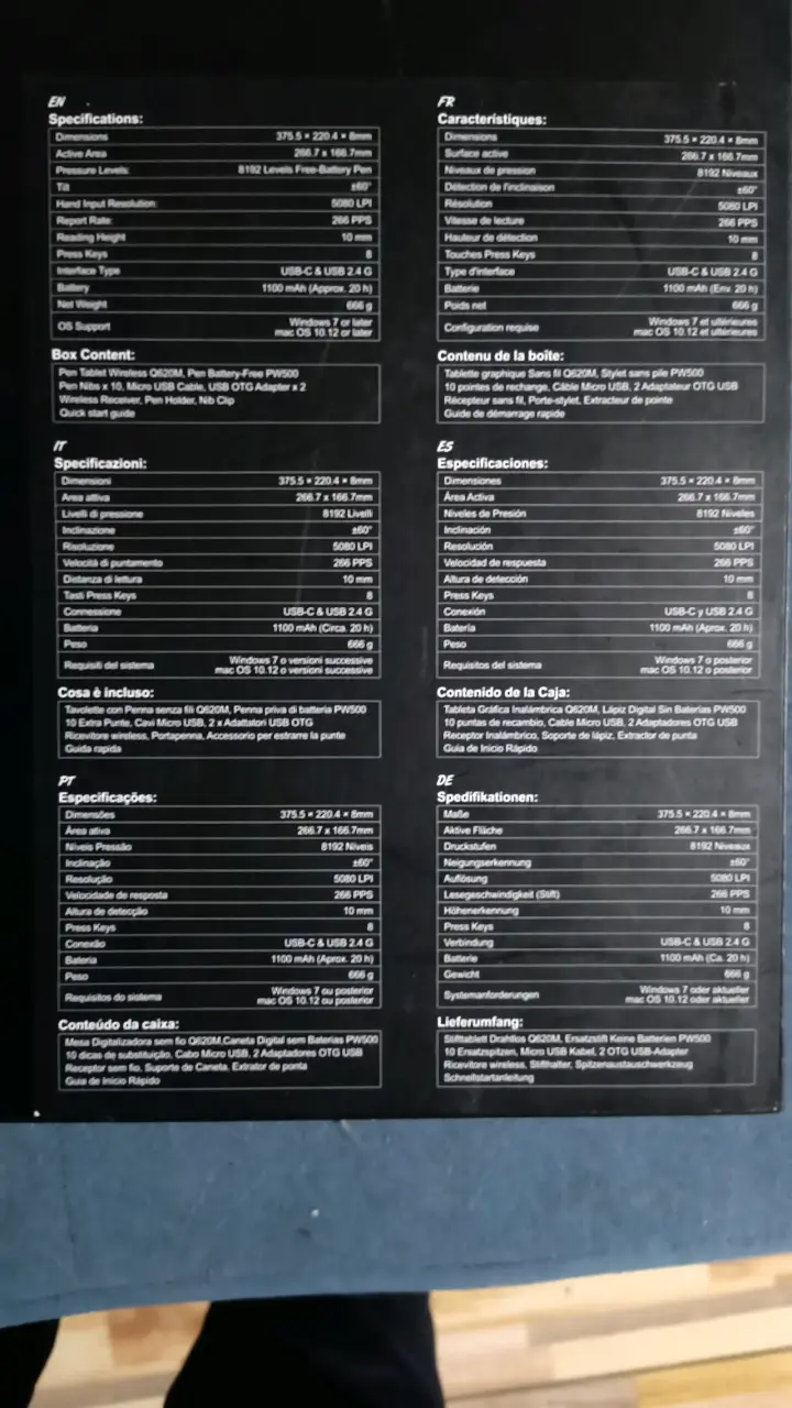 Tableta gráfica Huion Inspiroy Dial Q620M - 12