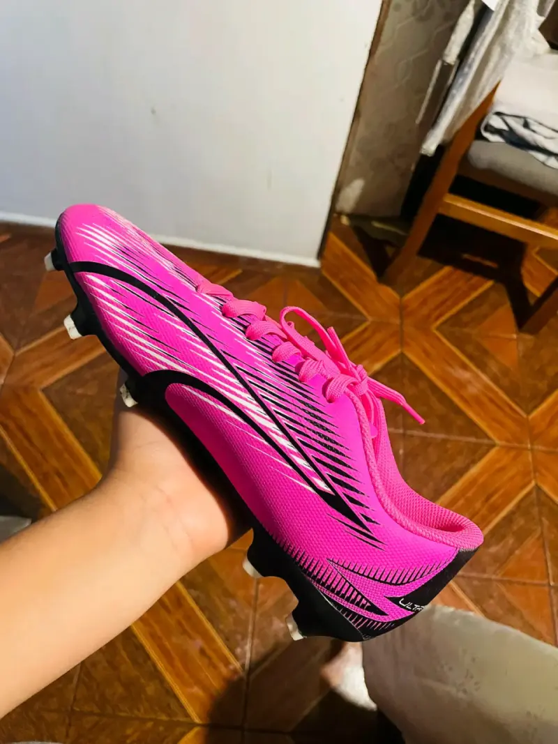 Botines de fútbol rosados Puma - 3