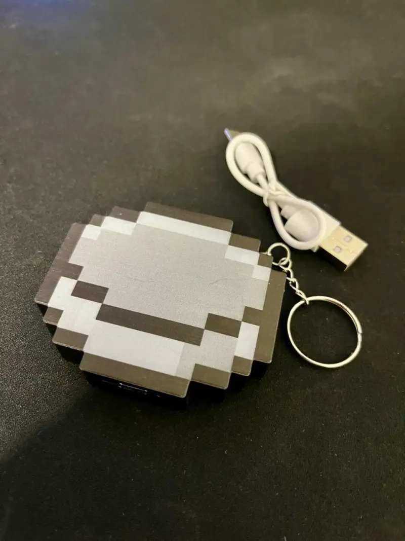 Llaveros luz LED minecraft brujula - 2