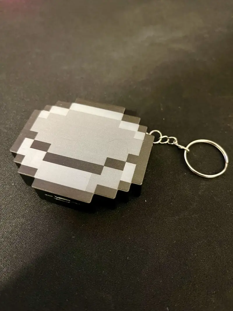 Llaveros luz LED minecraft brujula - 3