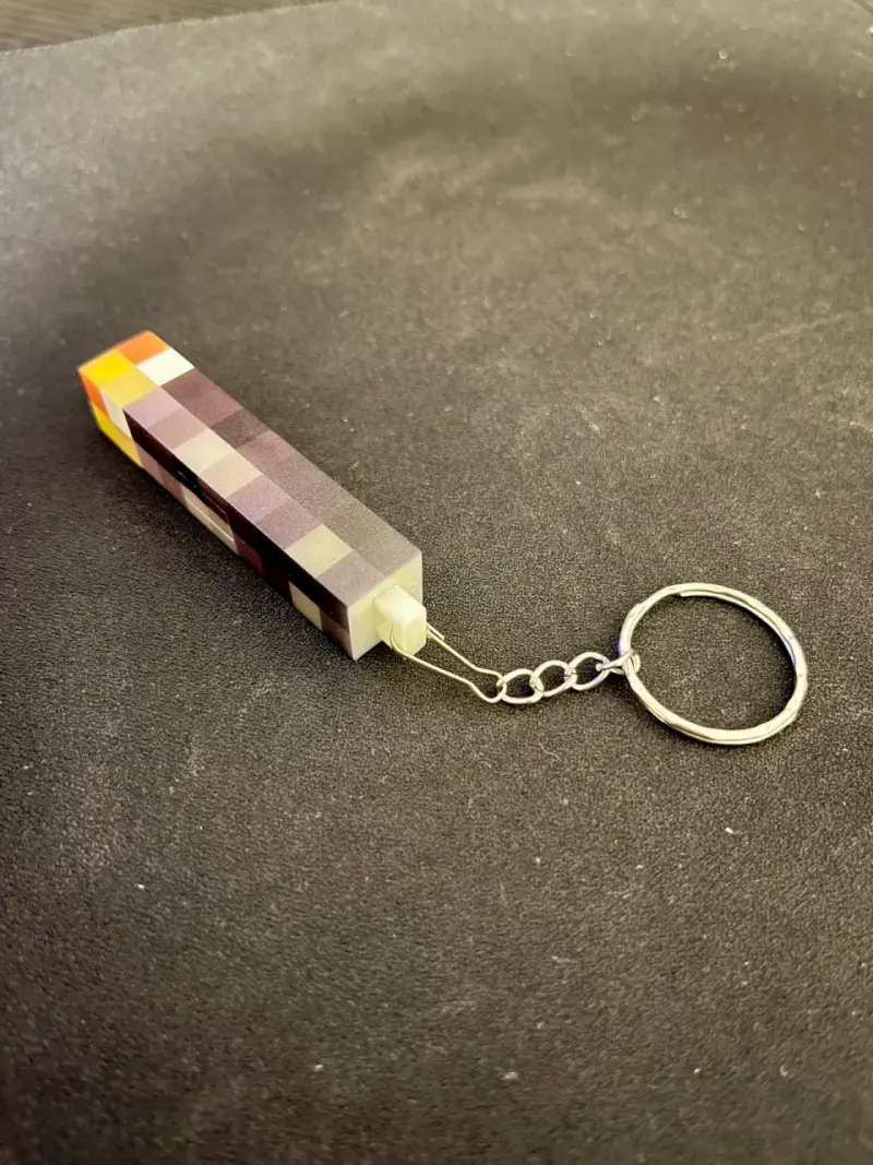 Llavero antorcha de minecraft