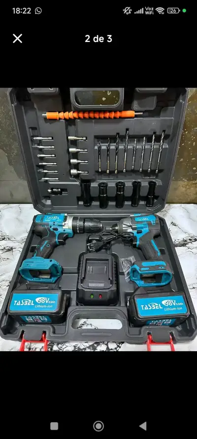 Kit taladro y atornillador eléctrico - miniatura 1