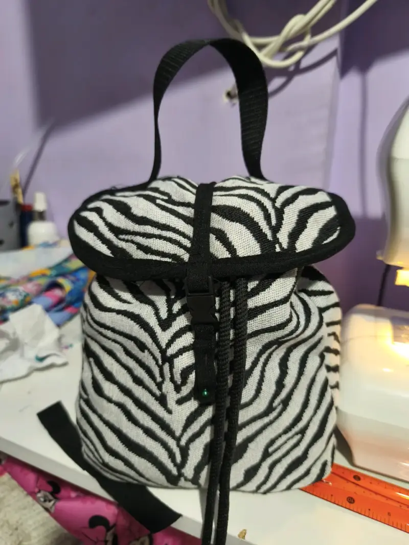 Mochila estampado cebra - 1