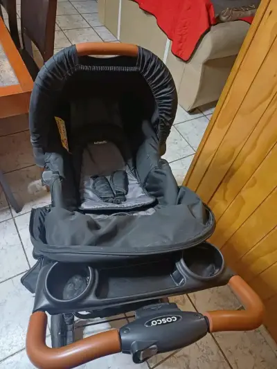 Coche de bebé negro Infanti - miniatura 3