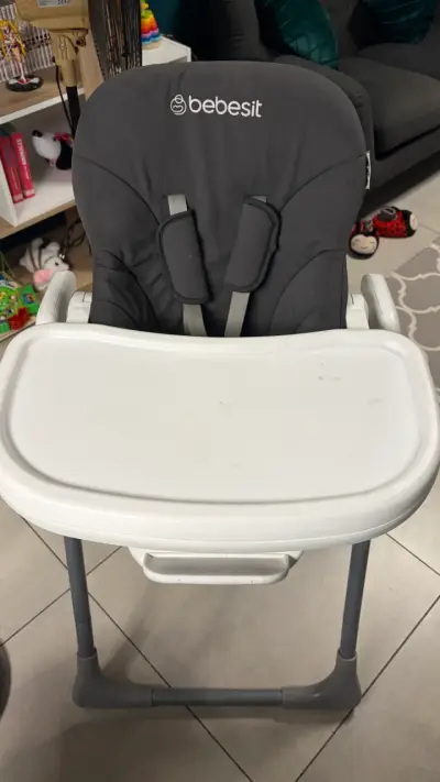 Silla de comer Bebesit gris - miniatura 1