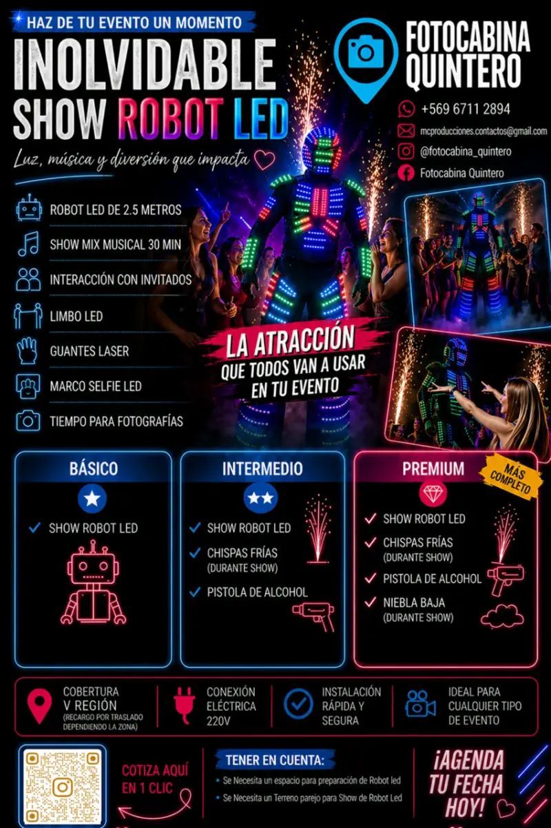 Pack de Fotocabina y Robot LED - 3