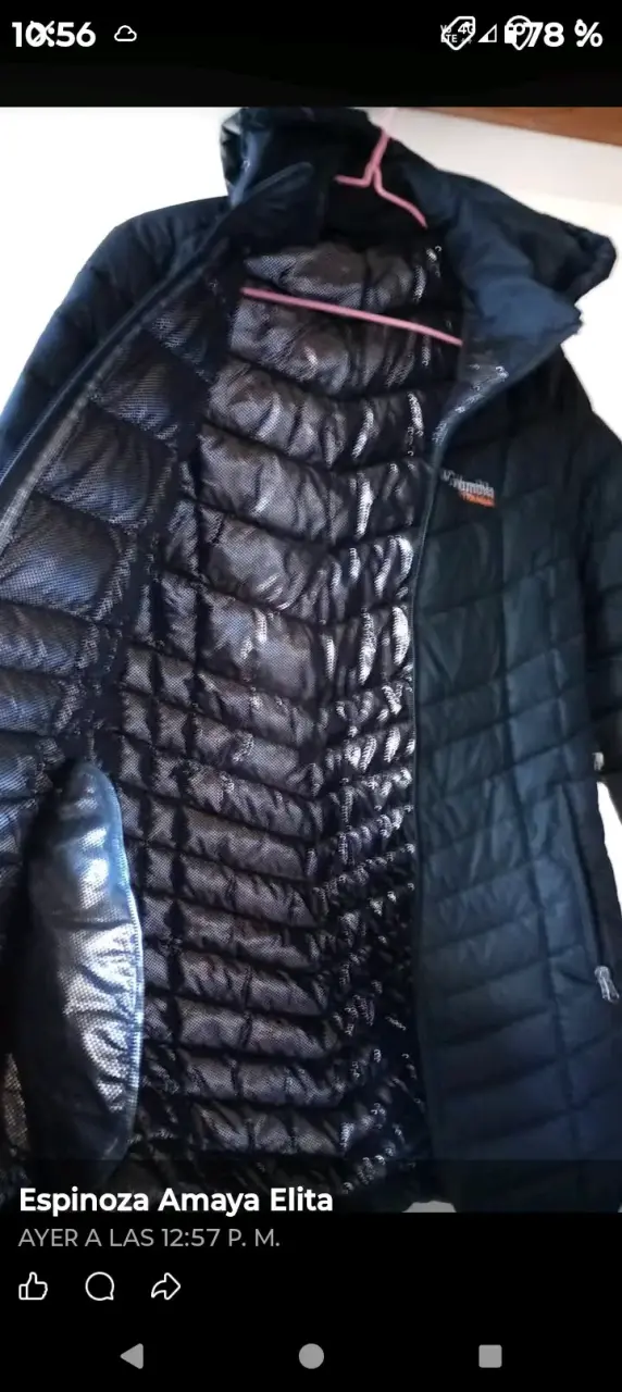 Parka Columbia negra con capucha - 2