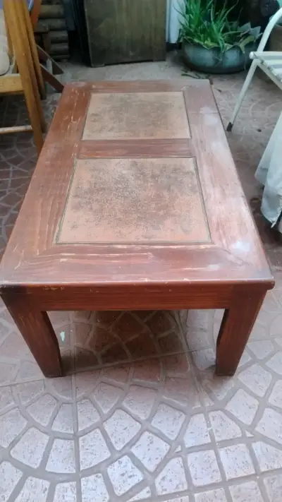Mesa de madera vintage - miniatura 1