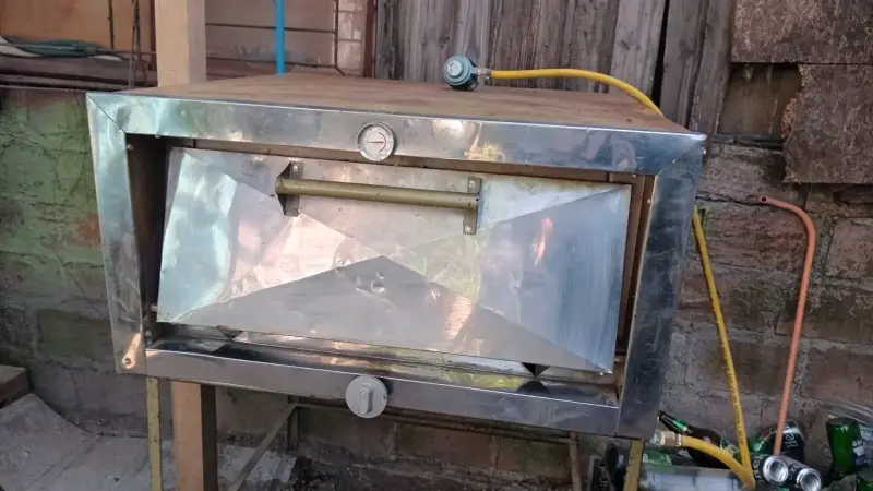 Horno metálico con termómetro - 4