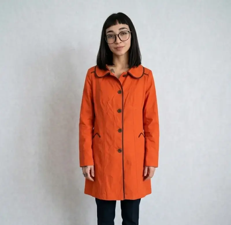 Abrigo naranja para mujer - 1