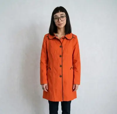 Abrigo naranja para mujer - miniatura 1