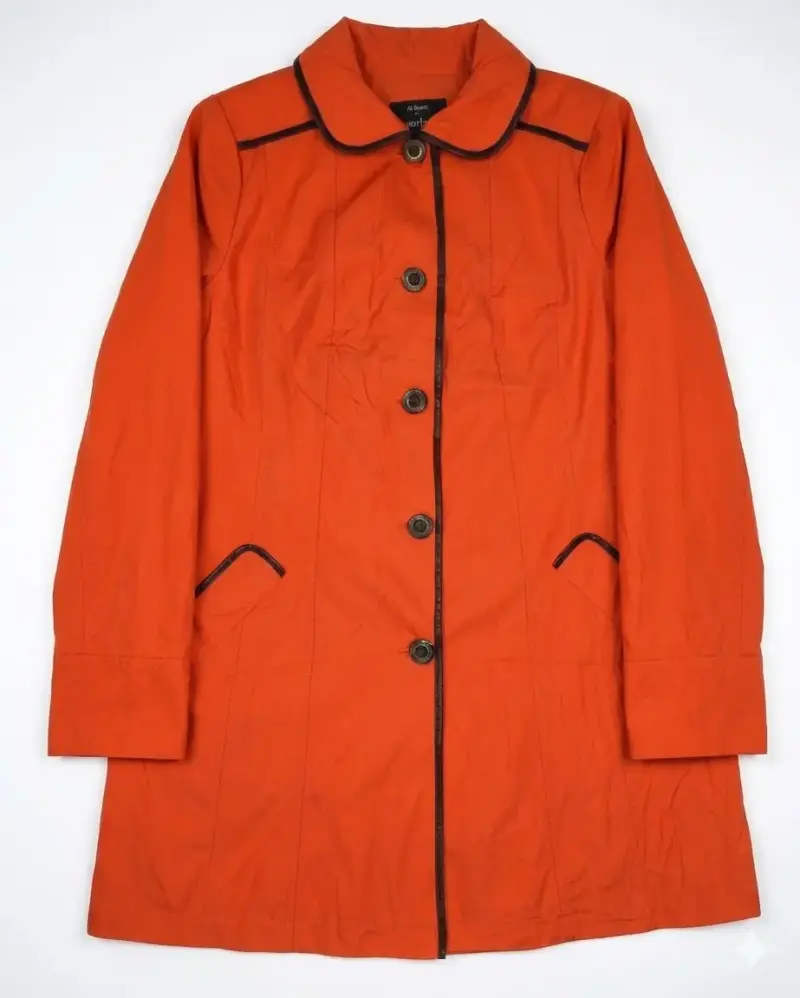 Abrigo naranja para mujer - 2