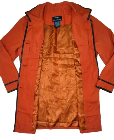 Abrigo naranja para mujer - miniatura 4