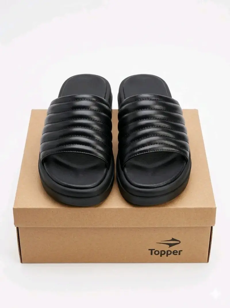 Sandalias negras unisex - 2