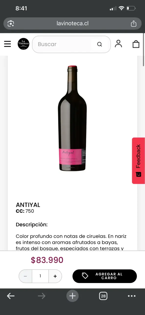 Vino Antiyal Carménère 2020 - 4