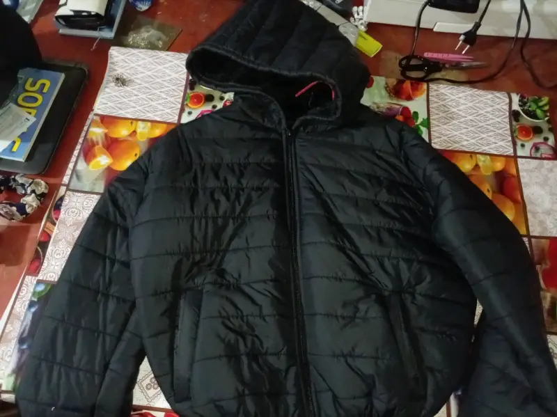 Chaqueta de piel sintética beige - 2