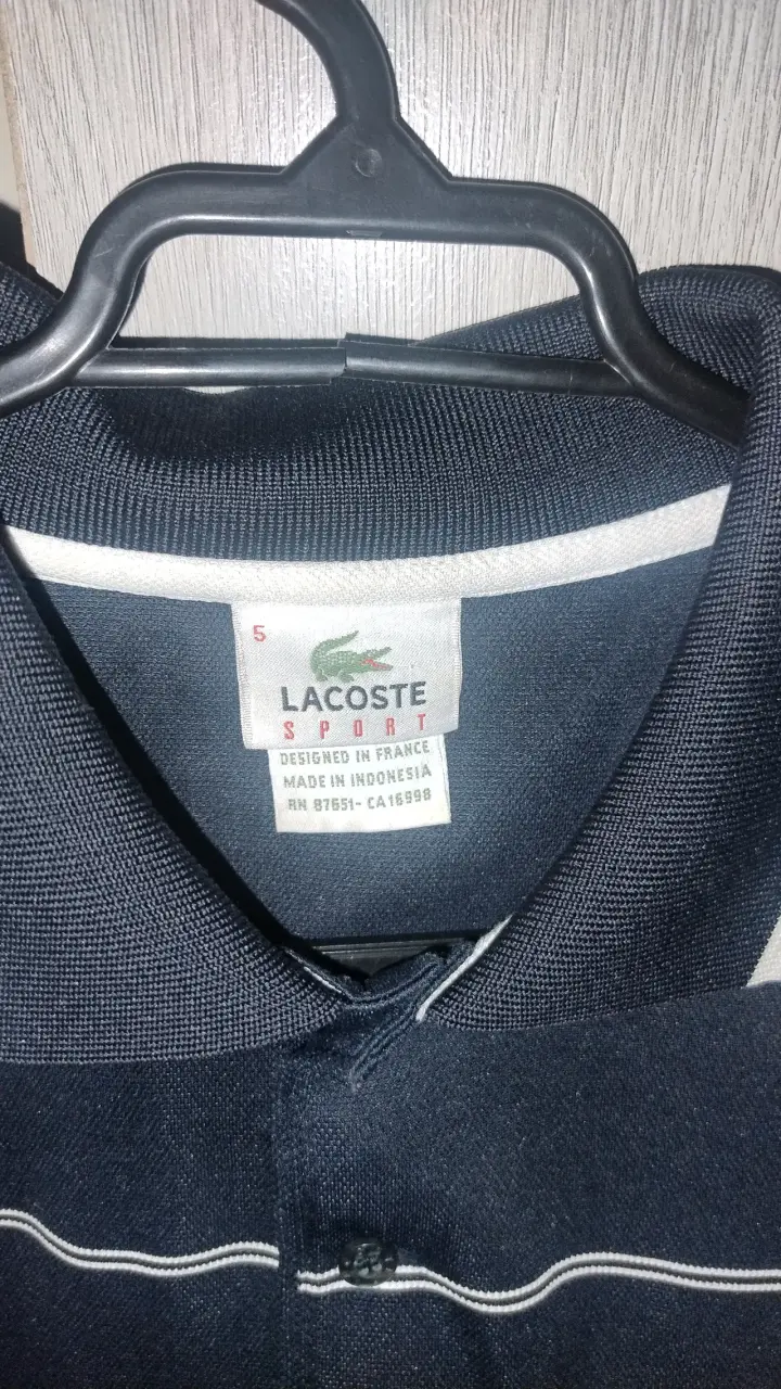Polo Lacoste rayado azul - 2