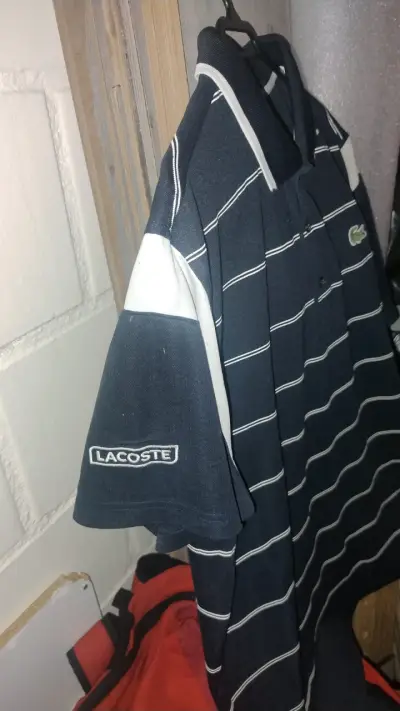 Polo Lacoste rayado azul - miniatura 3